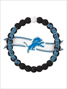 Lokai NFL Detroit Lions Silicone Beaded Slide-On Bracelet Unisex XL